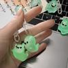 Llavero de fantasma luminoso de Halloween, caricatura tridimensional transparente para pareja, colgante de elfo, accesorios lindos para mochila escolar