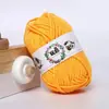 Bola de Lã de Algodão Leite Colorida Infantil Fofa para Bebê Iniciante Tricô Cachecol Material de Boneca Arte de Tricô à Mão DIY