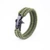 Pulsera Camuflaje Verde Militar de Camping Tejida a Mano Pulsera de Paracord Hebilla Hebilla de Aleación Pulsera Pulsera Lista para la Venta