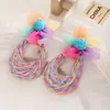 Pendientes de Flor de Malla de Hierba Rafi Hechos a Mano de Alta Gama para Mujer, Pendientes Ligeros de Lujo, Estilo Mori, Pendientes Frescos y Dulces