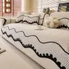 Almofada de Sofá Simples Moderna Chenille Todas as Estações Universal Almofada de Assento para Sala de Estar Tecido de Cobertura para Sofá Antiderrapante Toque de Luxo Leve High-End