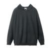Suéter com capuz liso e liso masculino outono e inverno moda de rua marca bolso lateral solto capuz de puxe feito à mão usado