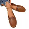 Sapatos Femininos Plus Size 2026 Outono Bico Redondo Baixo Rasos Salto Baixo Planos Casuais Sapatos Mocassins de Tamanho Grande para Mulheres Tamanho 41-42