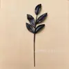 Ramas Navideñas Doradas de 33 cm con 6 Hojas, Suministradas por Amazon para Comercio Electrónico Transfronterizo, Decoración de Corona para Árbol de Navidad con Hojas Doradas