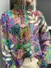 2024 Nuevo Transfronterizo Patrón de Impresión a Juego de Colores 3D Otoño e Invierno Estación Independiente Nuevo Sudadera de Manga Larga con Cuello Alto Ropa Europea y Americana
