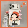 Funda para Teléfono Iphone15 Hat Girl con Pulsera Adecuada para Apple 17Pm Dibujos Animados 16 Linda 18 Cubierta Protectora 13