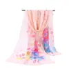 Bufanda Nueva de Seda Chifón Aliexpress Amazon Suministro Transfronterizo Bufanda de Chifón Parasol Toalla de Playa Floral Chal Protector Solar