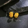 Contas de Barril de Corindo Incrustadas com Furo Grande Vazado Prata S925 Banhado a Ouro Acessórios Feitos à Mão DIY Pulseira Colar Feminino Joias Contas Espaçadoras