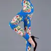 Novas Leggings Femininas de Seda de Leite Lixada Tamanho Grande Elásticas Estampadas Multicoloridas Calças Femininas com Cintura Elástica