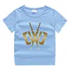 Roupas Infantis Chad Wild Cay Camiseta de Manga Curta de Verão para Crianças Camiseta Básica de Meninos e Meninas Camiseta de Meia-manga Top Infantil