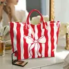 2026 Nova Bolsa de Mão Transfronteiriça Temu Site Independente Impermeável PVC+Lona Portátil para o Dia a Dia Bolsa de Ombro Bolsa Tote