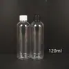 Spot al por mayor 5/10/20/30/50/100ml transparente boca pequeña delgada botella alta esbelta botella de plástico líquido