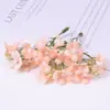 Buquê de flores artificiais flor de ameixeira hortênsia acessórios DIY feitos à mão adorno de cabeça acessórios de cabelo hanfu com decoração de caixa de presente