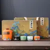 Conjunto de Chá Cerâmico Qianli Jiangshan Cerâmica Grossa Presente Empresarial terno Presente de Aniversário da Empresa para Clientes e Funcionários