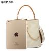 Bolso de mano informal para mujer, bolso diagonal de lona impermeable con primera capa de cuero, bolso de hombro de color sólido, suministro de fábrica desbordante