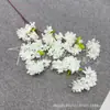 Arranjo floral artificial de flor de cerejeira para decoração de casa, com um único ramo, flor falsa para fotografia, flor de begônia e flor de cerejeira.