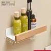 Estante de Almacenamiento para Baño Colgante de Pared Baño Inodoro Lavabo Sala de Estar Agujero en la Pared Estante de Almacenamiento sin Agujeros Estante de Tocador de Madera Maciza