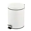 Lixeira redonda pedal comum tampa plana formato diamante 3L 5L tampa plana com apoio de braço