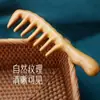 Pente de Sândalo Natural Cabeça de Pente Dentes Largos Grandes Pente para Cabelo Cacheado Pressionar Meridianos Pente Massagem Couro Cabeludo Pescoço Fabricante Atacado
