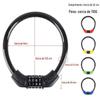 Cadeado de Bicicleta, Cadeado Antifurto para Bicicleta de Montanha, Cadeado de Anel de Aço com Senha de Cinco Dígitos, Cadeado de Senha para Bicicleta, Universal para Bicicletas de Estrada