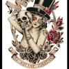 Tatuagem de braço de flor grande meio braço fábrica atacado beleza cor simulação flor europeia e americana braço fornecimento especial transfronteiriço