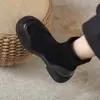 Botas Martin Retro Elásticas Versátiles para Mujer 2025 Otoño/Invierno Nueva Moda Botines Ceñidos para Figuras Menudas con Tacones Gruesos