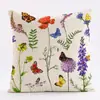 Funda de almohada floral fresca estilo nórdico Temu transfronteriza, cojín para cabecera, cojín lumbar para sala de estar, funda de cojín para sofá al por mayor