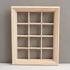 1:12 casa de muñecas casa de muñecas mini muebles modelo miniatura adornos accesorios casa pequeña ventana de mirador simple en blanco 12 compartimentos