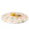Mantel Desechable con Banda Elástica, Rectangular, Engrosado, Impermeable, a Prueba de Aceite, Plástico, Estampado, para Picnic y Uso en Casa
