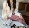 Cárdigan de punto calado con cuello en V de estilo coreano nuevo para otoño e invierno, suéter holgado que combina con todo para mujer, estilo grande para mujer