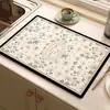 Mantel individual estilo americano, Mantel aislante del calor y absorbente de agua para encimera, Tapete escurridor de tierra de diatomeas para cocina, lavable, no requiere lavado, Posavasos, Protector de encimera