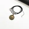 Collar Colgante Popular Europeo y Americano de Cabeza de Caballo de la Suerte, Personalizado Hueco Doble Capa Espejo Año del Caballo Zodiacal Joyería al por Mayor