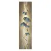 Nove imagens de peixes na entrada, faixas estreitas de pintura de decoração de varanda, de frente para a porta, murais verticais, pinturas no corredor de entrada