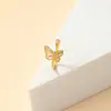 Europa y Estados Unidos moda de tendencia personalidad transfronteriza aro de nariz de mariposa femenino estilo frío ins temperamento simple pinza de nariz sin perforación para hombres