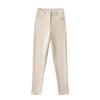 2025 Nuevo Estilo Coreano Pantalones Puros de Cintura Alta para Mujer Elegantes de Color Puro Adelgazantes Combinables Casuales de Pierna Recta Pantalones Recortados