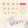Navidad Transfronteriza Más Vendida Arte para Uñas Brillo Raya Francesa Uñas Postizas Brillantes Puntas de Uñas de Alta Calidad Uñas Almendra