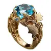 Anillo Huajie Más Vendido de Piedra Preciosa de Color Diamante de Alto Carbono Corte Milenio Rosa para Mujer, Anillo de Moda Transfronterizo Europeo y Americano con Diamantes Completos