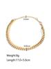 Pulsera de moda europea y americana transfronteriza de acero inoxidable chapado en oro de 18k unisex de doble capa de cadena cubana y cadena de serpiente plana