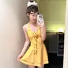 Dulce Girly Puro Deseo Pequeña Fragancia Conservador Falda Flor Tridimensional Pecho Pequeño Vacaciones en Aguas Termales Traje de Baño Traje de Baño para Mujer