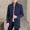 610990 Chaqueta nueva de primavera y otoño para hombre, juvenil, casual, talla grande, cuello alto, chaqueta de largo medio para hombre, entrega pura de una sola pieza