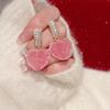 Aretes de botón de perlas de plata 925 estilo ins para mujer, nicho de moda de lujo ligero de alta gama, aretes versátiles, aretes elegantes retro