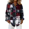 Camisa Impresa 3D de Navidad 2025 Manga Larga Más Vendida Copo de Nieve Fiesta Manga Larga Moda para Mujer Top Cárdigan