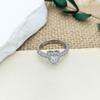 Anel Colorido Amor Zircônia Diamante Anel Feminino Alto Padrão Abertura Ajustável Coração Moda Versátil Sem Cor Acessórios