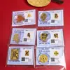 Conjunto de Adesivos de Celular Dourados Ouro Puro 999 Adesivo de Celular Abóbora para Atrair Riqueza e Tesouro com Suporte Adesivo Adesivo de Celular Atacado