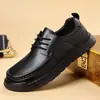 Zapatos de Hombre 2025 Nuevos de Piel de Vaca de Primera Capa Casuales para Hombre de Primavera y Otoño Moda Transpirables de Suela Blanda Zapatos de Cuero Casual de Negocios para Hombre