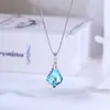 Collar Colgante de Cristal Nuevo Transfronterizo Europeo y Americano Colorido Forma de Gota Taigang Nicho Cadena de Caja Joyería Versátil