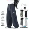 Pantalones de trabajo softshell a prueba de viento e impermeables estilo americano para hombres y mujeres, otoño, exteriores, holgados, de pierna recta, versátiles, casuales, deportivos, largos