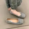 Zapatos planos bajos estilo francés para mujer, nuevo modelo otoño 2026, zapatos Mary Jane de suela suave con lunares y lazo, estilo elegante