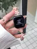 Adecuado para Correa de Reloj Iwatch10 Correa de Apple Watch Joyería Trébol de Cuatro Hojas Reloj Metálico Pulsera de Pétalos de Alta Gama para Mujer