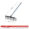 Ancinho preto de sete dentes, nove dentes e onze dentes para capinar, revolver a terra e soltar a terra